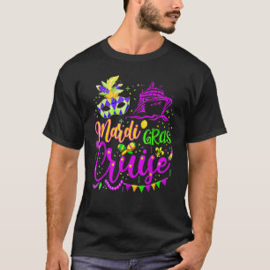 Mardi Gras Cruise Cruising Mask Cruise Ship Party  T-Shirt