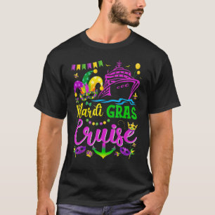 Mardi Gras Cruise Cruising Mask Cruise Ship Party  T-Shirt