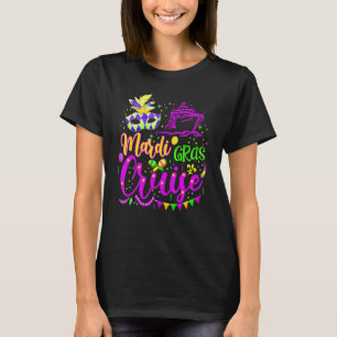 Mardi Gras Cruise Cruising Mask Cruise Ship Party  T-Shirt