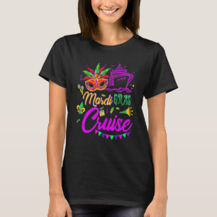 Mardi Gras Cruise Cruising Mask Cruise Ship Party  T-Shirt