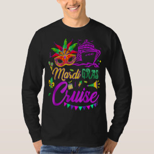 Mardi Gras Cruise Cruising Mask Cruise Ship Party T-Shirt