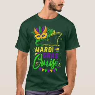 Mardi Gras Cruise Squad 2022 Cruising Mask Cruise  T-Shirt