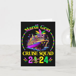 Mardi Gras Cruise Squad 2025 Matching Group Family Card