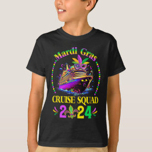 Mardi Gras Cruise Squad 2025 Matching Group Family T-Shirt