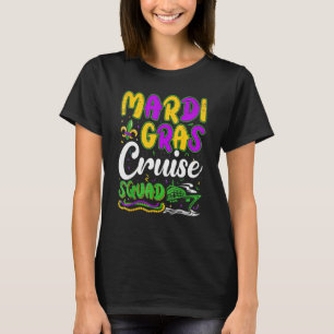 Mardi Gras Cruise Squad  Cruise Ship Cruising Mask T-Shirt