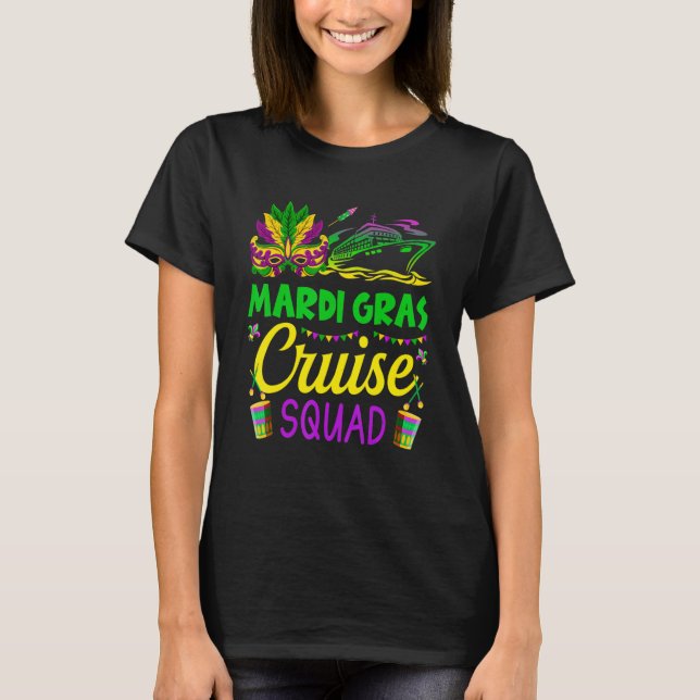 Mardi Gras Cruise Squad Matching Group Cruising Cr T-Shirt (Front)