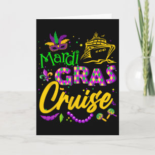 Mardi Gras Cruise Squad Matching Group Family Vaca Card