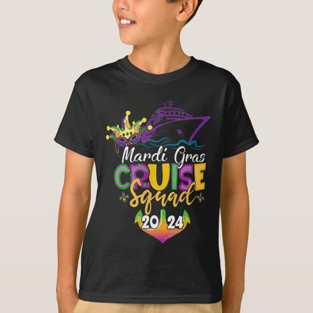 Mardi Gras Cruise Squad  T-Shirt (Front)