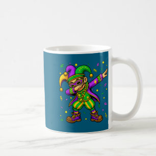 Mardi Gras Dabbing Boy Funny Jester Hat Kid New Or Coffee Mug