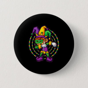 Mardi Gras Dabbing Boys Kids Gift Funny New Orlean 6 Cm Round Badge