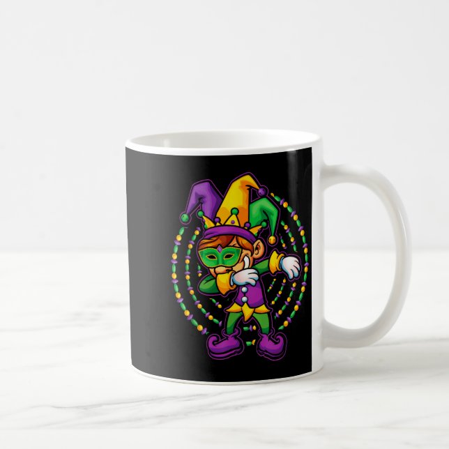 Mardi Gras Dabbing Boys Kids Gift Funny New Orlean Coffee Mug (Right)