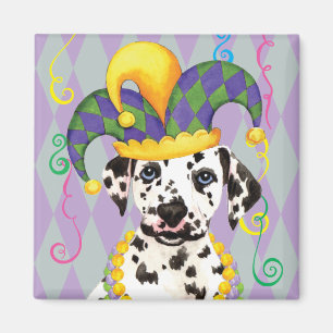 Mardi Gras Dalmatian Magnet