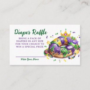 Mardi Gras Diaper Raffle Request Enclosure Card