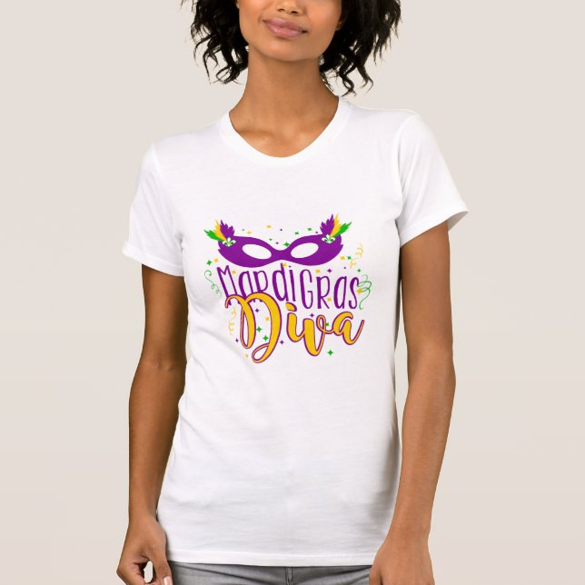 Mardi Gras Diva T-Shirt (Front)