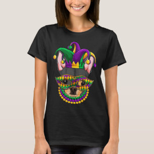 Mardi Gras Dog Apparel Chihuahua Mom Dad T-Shirt