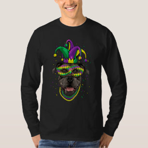 Mardi Gras Dog Carnival American Pit Bull Terrier  T-Shirt