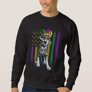 Mardi Gras Dog Carnival Dalmatian Dog Jester Pet P Sweatshirt