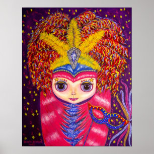 Mardi Gras Doll Poster