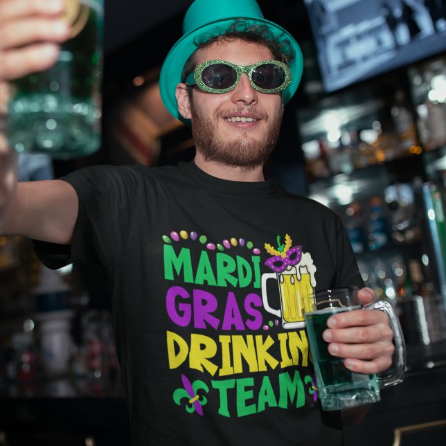 Mardi Gras Drinking Team - Funny Mardi gras T-Shirt (Creator Uploaded)