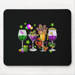 Mardi Gras Drinks New Orleans Funny Costume Women Mouse Pad