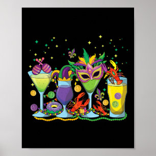 Mardi Gras Drinks Party Beads Mardi Gras Mardi Fes Poster