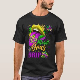 Mardi Gras Drip New Orleans Louisiana Parade Costu T-Shirt