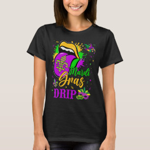 Mardi Gras Drip New Orleans Louisiana Parade Costu T-Shirt