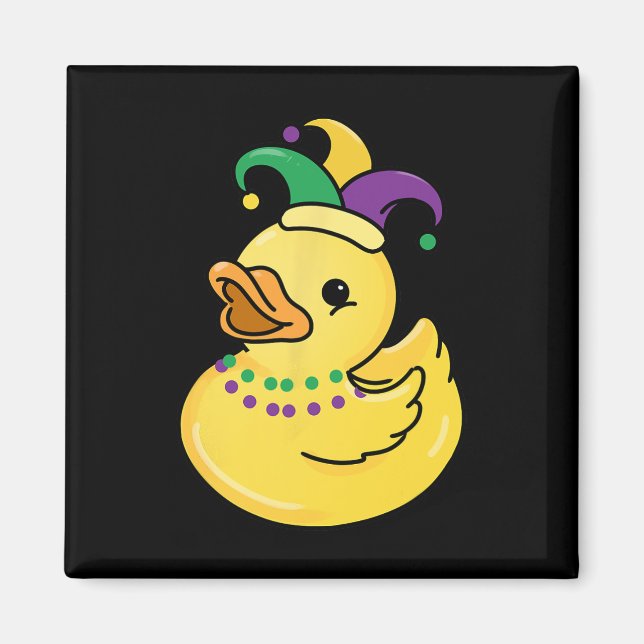 Mardi Gras Duck  Magnet (Front)