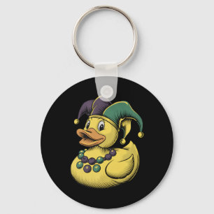 Mardi Gras Duck Rubber Ducky Costume Louisiana Lai Key Ring