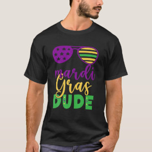Mardi Gras Dude Funny Design T-Shirt