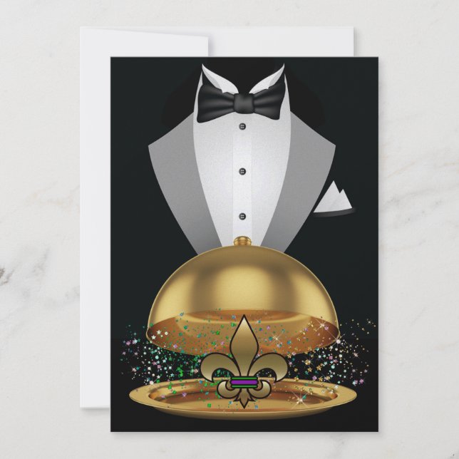 Mardi Gras Elegant Invitation - SRF (Front)
