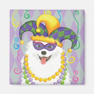 Mardi Gras Eskie Magnet