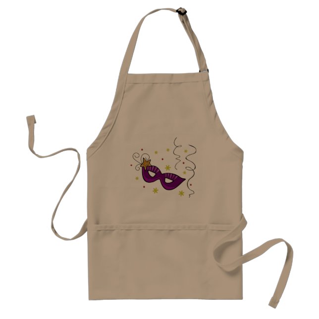 Mardi Gras Eye Mask Carnival Apron (Front)