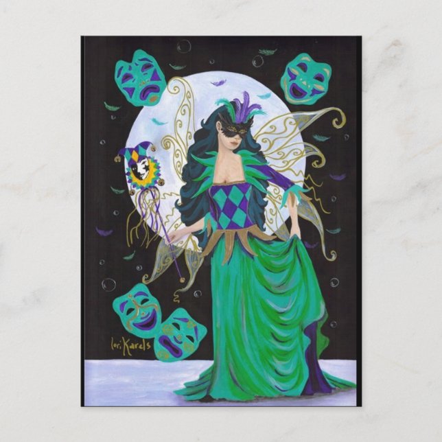 Mardi Gras Fairy Postcard (Front)