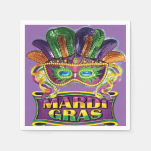 Mardi Gras Fat Tuesday New Orleans Paper Napkins