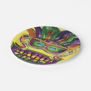 Mardi Gras Fat Tuesday New Orleans Paper Plates