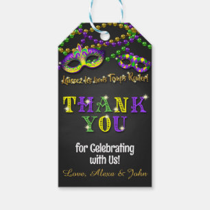 Mardi Gras Favour Tag - Celebrating with Us