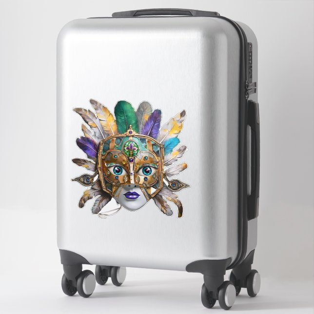 Mardi Gras Feather and Metal Mask (Suitcase)
