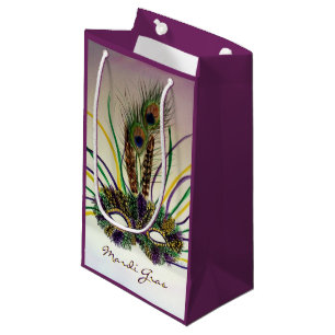 Mardi Gras Feather Mask Party Favours Gift Bag