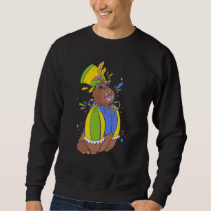 mardi gras fest mask monkey gorilla sweatshirt