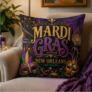 Mardi Gras Festival New Orleans Louisiana Cushion