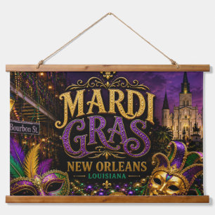 Mardi Gras Festival New Orleans Louisiana Hanging Tapestry