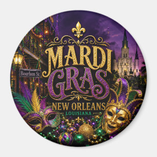 Mardi Gras Festival New Orleans Louisiana Magnet