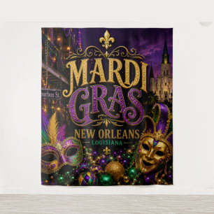 Mardi Gras Festival New Orleans Louisiana Tapestry