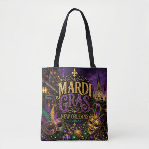 Mardi Gras Festival New Orleans Louisiana Tote Bag