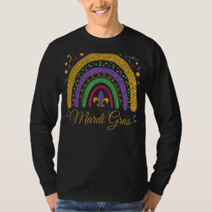 Mardi Gras Festival Rainbow Purple Green Yellow Ca T-Shirt