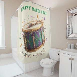 Mardi Gras Festive Drum Shower Curtain