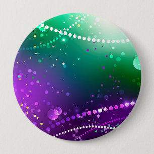 Mardi Gras Festive Purple Background 10 Cm Round Badge