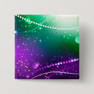 Mardi Gras Festive Purple Background 15 Cm Square Badge