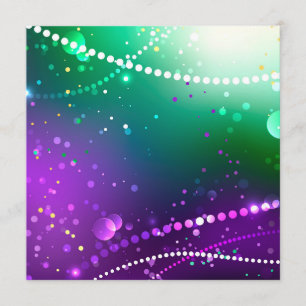 Mardi Gras Festive Purple Background Advice Card